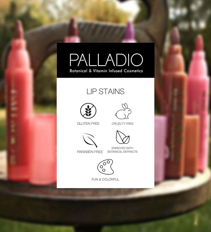 Palladio Lip Stain, Hydrating and Waterproof Formula, Matte Color Look, Longlasting All Day Wear Lip Color, Smudge Proof Natural Finish, Precise Chisel Tip Marker, Mocha Cream-Velvo Beauty