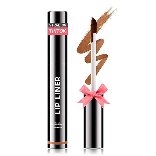 OETUIOW Lip Stain Peel Off, Lip Liner Moisturizing Long-Lasting & Waterproof, Transfer Proof & Plumping, Non-Stick Cup, Cocoa Color-Velvo Beauty