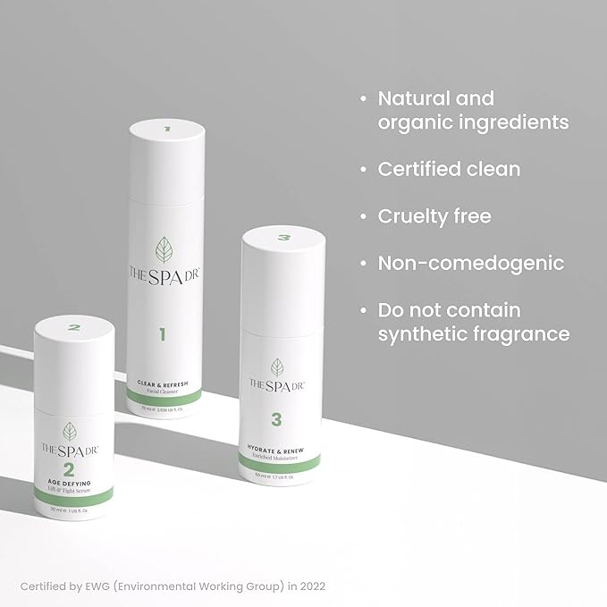 The Spa Dr. 3-Step Age-Defying Skincare System - Antiaging SkinCare Set for Women - Anti Aging Skin Care Sets for Women - Skin Care Routine: Cleanser, Age Defying Lift & Tight Serum, Moisturizer-Velvo Beauty
