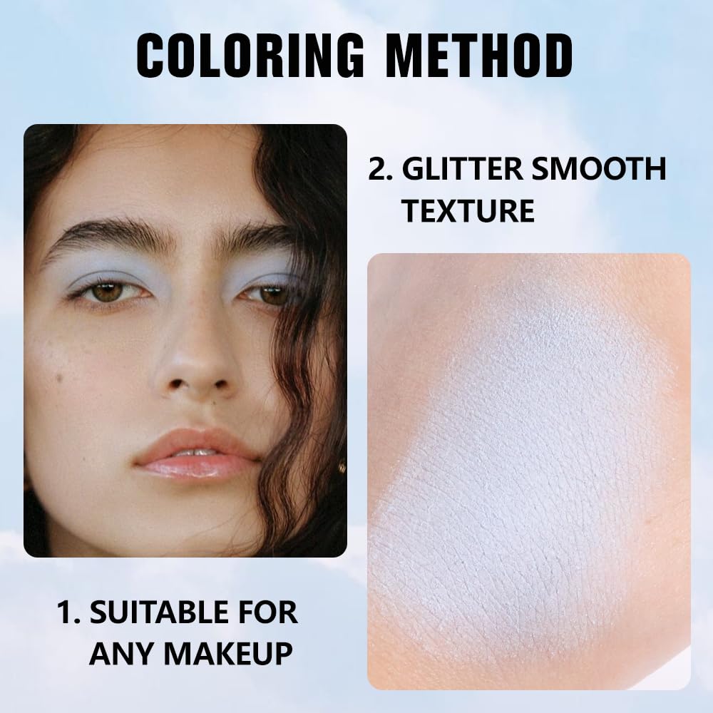 Kaely Pressed Single Eyeshadow Makeup, Light Blue Monochrome Matte Eye Shadow for Older Women, Neutral Powder Eyeshadow Palette Pigmented Waterproof, sombras para ojos, Lightweight Blendable, 22-Velvo Beauty