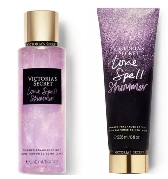 Victoria's Secret Fragrance Body Lotion & Body Mist Set (Love Spell Shimmer)-Velvo Beauty
