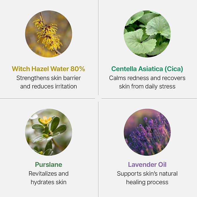 Silver Bottle, Refill - Facial Barrier Mist with 80% Witch Hazel Water, Cica for Skin Barrier Repair, Recovery Mist for Sensitive Skin, Dewy Hydration, Korean Skin Care (15.22 fl oz)-Velvo Beauty