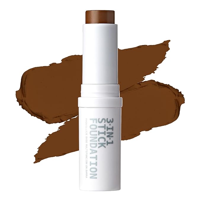 Ruby Kisses Natural Full Coverage 3-In-1 Stick Foundation. Easy to Apply, Hydrating, Lightweight, Long Lasting, Concealer and Contour Stick for Face Makeup (Chestnut)-Velvo Beauty