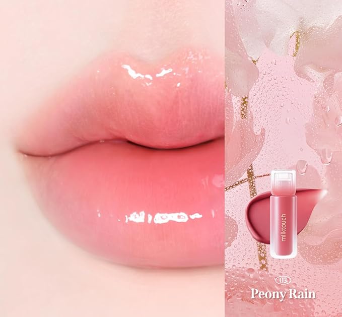 MILKTOUCH Dew Stain Sheer Lip Gloss (03 Peony Rain, 0.14 Fl Oz (Pack of 1))-Velvo Beauty