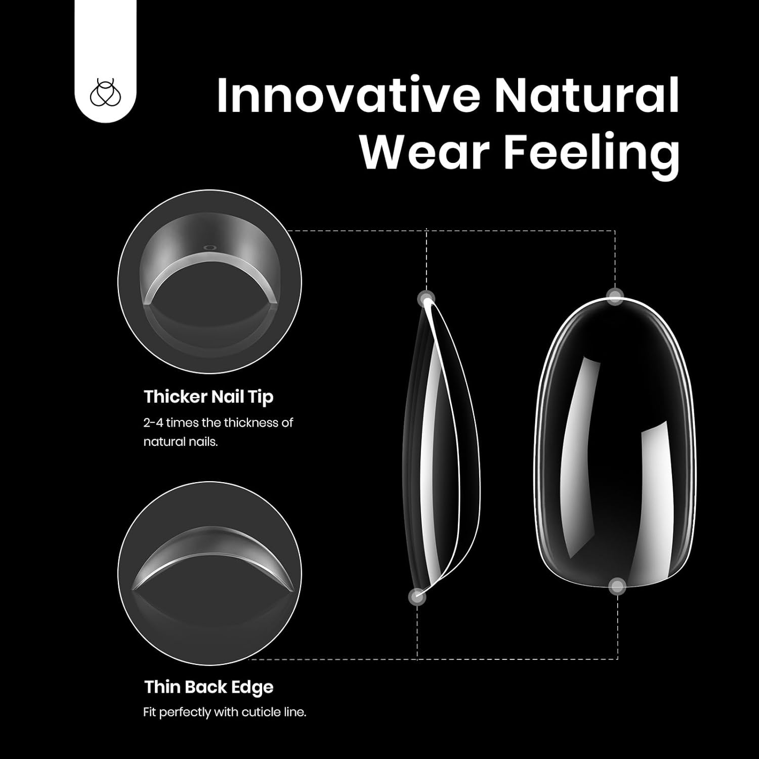 Beetles Gel Nail Tips 288Pcs Pre-Shaped Short Oval Fake Nails Gelly Tips Clear Press on Nail Tips Full Cover False Nails Gifts for Girls Women Gelly Tips Home DIY Nail Salon-Velvo Beauty