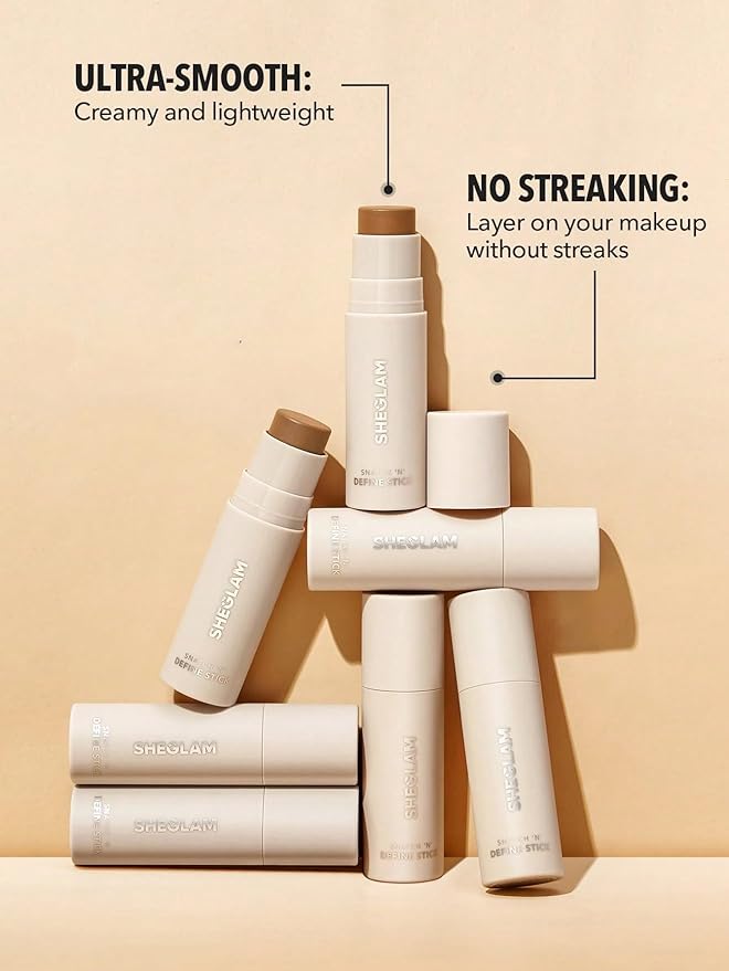 SHEGLAM Snatch 'n' Define Cream Contour Stick Long Lasting Highly Pigmented Sweat Proof Face Bronzer Makeup - Terracotta-Velvo Beauty