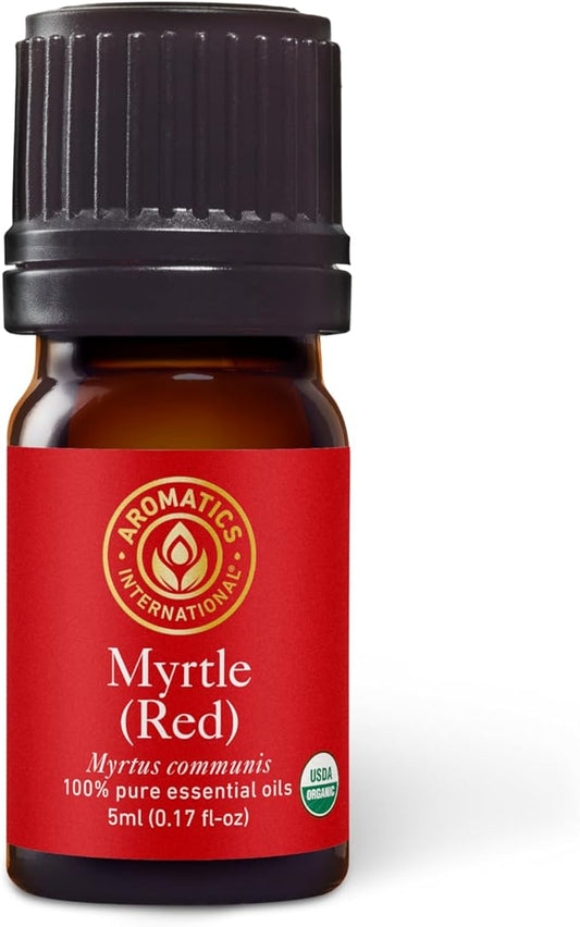 Aromatics International Premium Organic Myrtle Red Essential Oil 5ml | 100% Pure Essential Oil for Diffusion & Aromatherapy-Velvo Beauty
