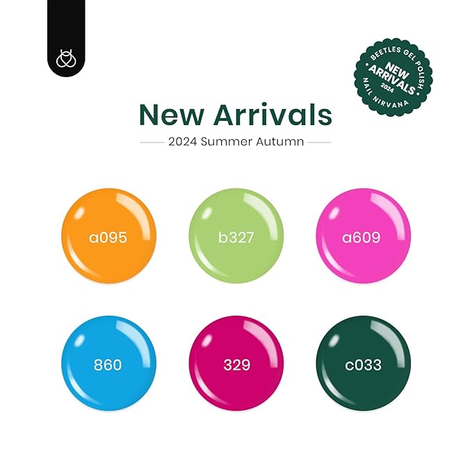 beetles Gel Polish Set - Hot Pink Green Blue Orange Gel Nail Polish Rainbow Boundless Energy Collection Holiday Nail Art Design Soak Off Uv LED Manicure DIY Home-Velvo Beauty