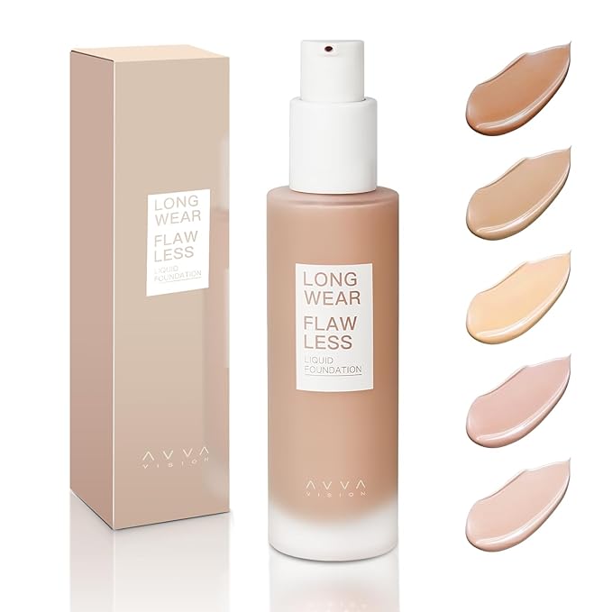 Liquid Foundation Makeup Natural True Skin Tone Full Coverage Concealer Flawless Complexion Blendable Longwear, 105, 1 fl. oz.-Velvo Beauty