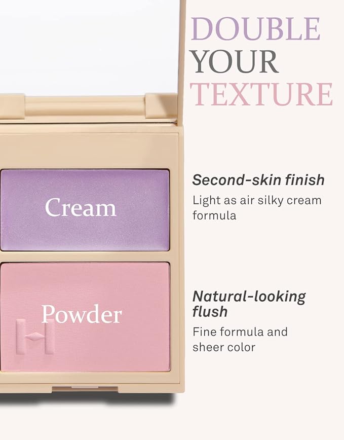 hince True Dimension Layering Cheek - Cream & Pressed Powder 2 Different Shades & Textures - Silky Seamless Long Lasting Blush Makeup - Muted Beige & Elegant Rose Beige (1, DREAMLIKE, L003)-Velvo Beauty
