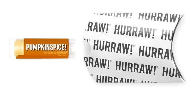 Hurraw! Pumpkin Spice Lip Balm: Organic, Certified Vegan, Cruelty and Gluten Free. Non-GMO, 100% Natural Ingredients. Bee, Shea, Soy and Palm Free. Made in USA-Velvo Beauty