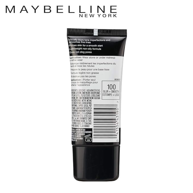 Maybelline Face Studio Master Prime Face Primer Makeup Base, Blur + Smooth, 1 Count-Velvo Beauty