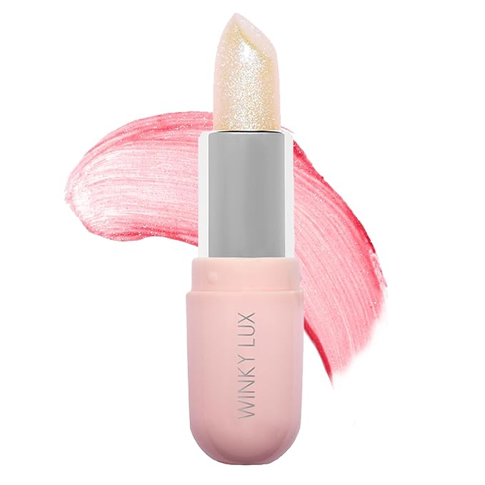 Winky Lux Glimmer Balm, pH Lip Balm, Color Changing Lipstick and Tinted Lip Balm, Vegan & Cruelty Free Lip Balm, Hydrate & Plump, Pink Shimmer Lipstick, Unicorn-Velvo Beauty
