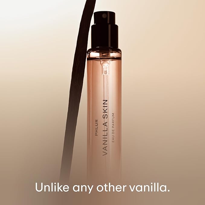PHLUR Vanilla Skin Eau de Parfum - Travel Size Perfume Fragrance - Vanilla Perfume with Pink Pepper, Cashmere Wood & Sandalwood (9.5mL)-Velvo Beauty