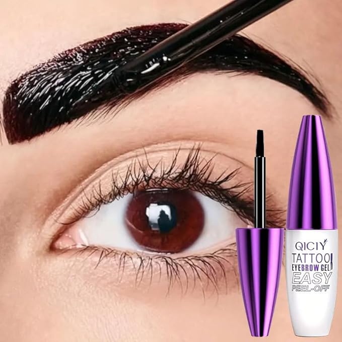 2pcs Dark Brown Tattoo Eyebrow Gel Tinting, Waterproof & Transfer-proof for Fuller Brows, Suitable for All Skin Types (Brown, 2Pcs)-Velvo Beauty