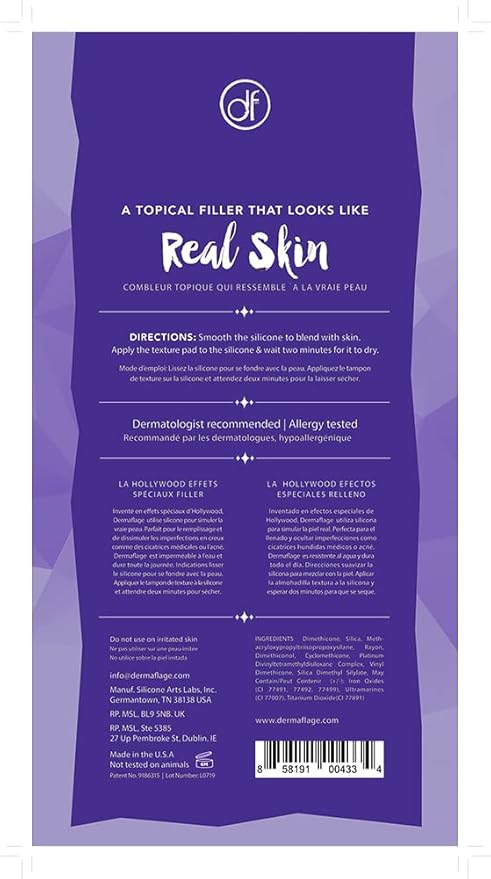 Dermaflage Scar Filler Kit - Bronze Dark - Deep Scar Cover and Waterproof Concealer for Acne Scars Wrinkles, and Ice Pick Scars Makeup, 1 mo supply-Velvo Beauty