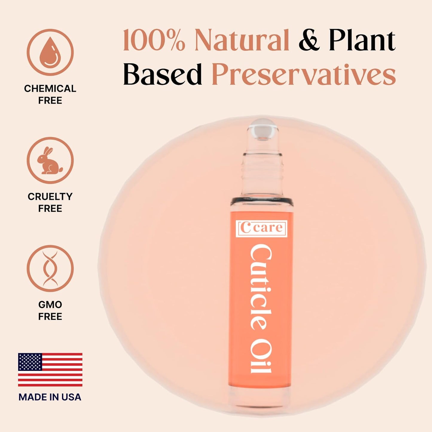 C CARE Vanilla & Sugar Roll-On Cuticle Oil | Natural Revitalizing Hydrating Nail Oil | Repaires Cuticles Overnight | For Damaged Skin And Thin Nails | Paraben Cruelty Free Formula | 10ml-Velvo Beauty