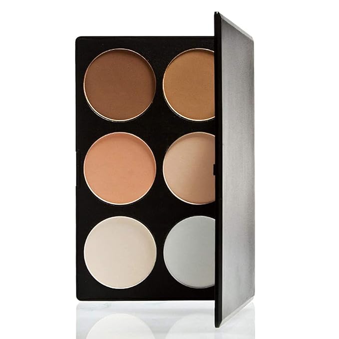 Contour Face Powder Kit Base Foundation Corrector Palette Sleek Pigment Pro Pressed Powder Cosmetics Highlighting Contouring Bronzing Professional Beauty Make up Bronzer Pallet Brown-Velvo Beauty