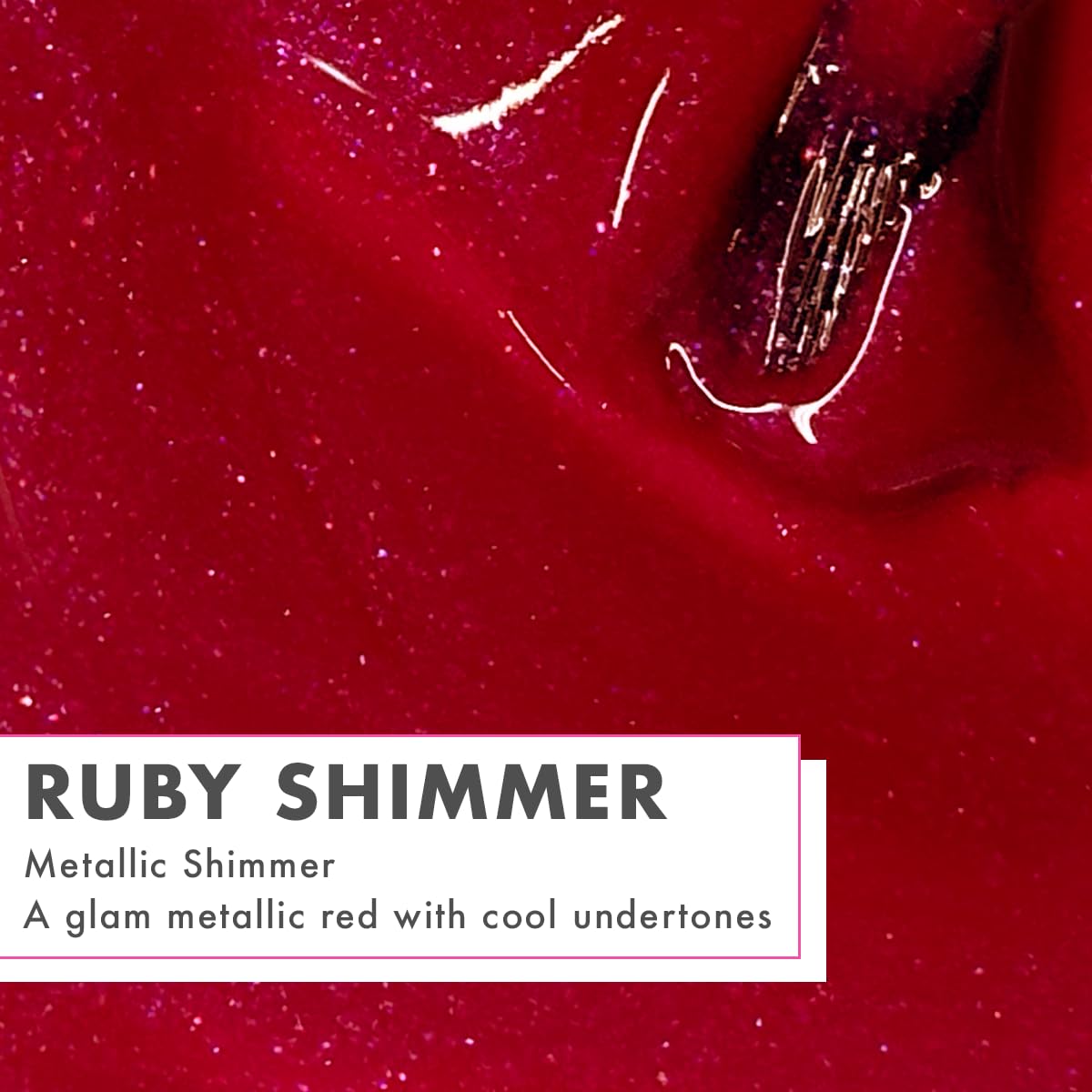 Olive & June Long Lasting Nail Polish | Plump Gel-Like Finish No Lamp Needed | Lasts up to 10 days | Salon-Quality at Home | 15-Free Vegan Cruelty-Free Chip-Resistant Shine | Ruby Shimmer Metallic Red-Velvo Beauty