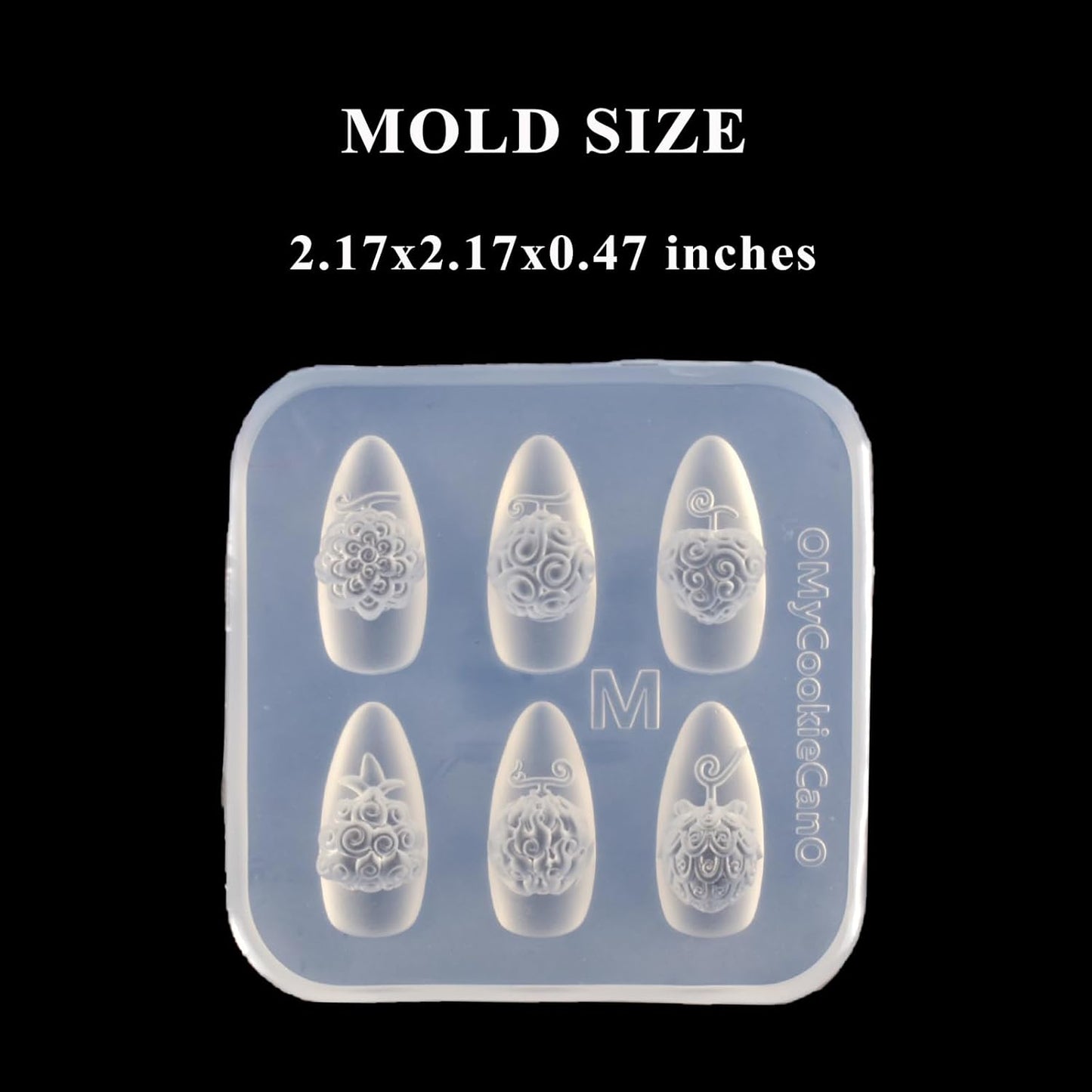 3D Flowers Nail Mold Devil Fruit Carving Template Silicone Nail Tools for Resin Charms Manicure DIY Supplies-Velvo Beauty