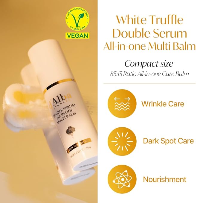 d'Alba White Truffle Vegan Holiday Gift Set, First Aromatic Spray Serum & All In One Multi Balm, Suitable for All Skin Types, Korean Skin Care-Velvo Beauty
