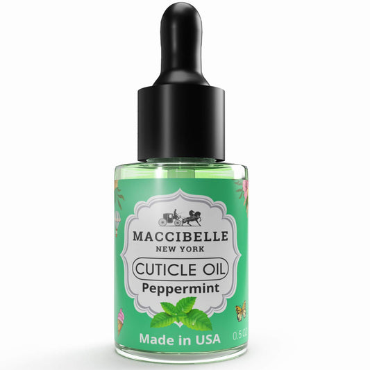 Maccibelle Cuticle Oil 0.5 oz - Heals Dry Cracked Cuticles (Peppermint, 0.5 Fl Oz)-Velvo Beauty