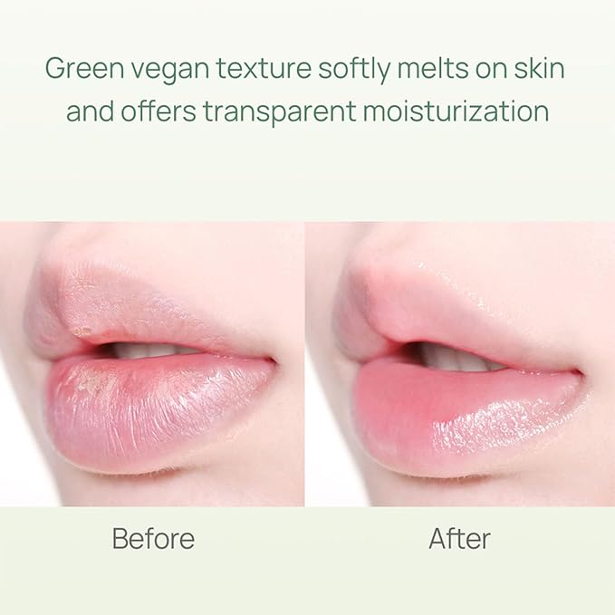 YNM Fresh Green Lip Balm 4g, Certified Vegan, Non-Sticky Sleep Lip Mask, k-beauty, Made in Korea, Irrtation index of 0.000, Super centella complex, Centella asiatica extract-Velvo Beauty