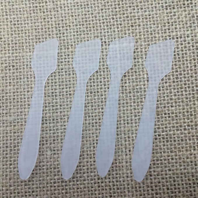 Healifty 50pcs Makeup Spatula Tool Scoop Beauty Tools Makeup Spoons Transparent Spatula Facial Cream Spatula Cosmetic Spatula Smooth Waxing Spatulas makeup tools Household items Disposable-Velvo Beauty