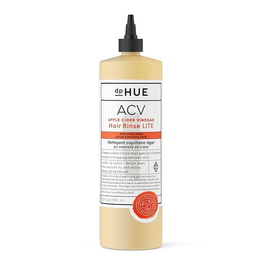 dpHUE Apple Cider Vinegar Hair Rinse Lite, 20 oz - Shampoo Alternative, Scalp Cleanser & Post Workout Rinse - Won’t Weigh Fine Hair Down - Removes Buildup & Sweat-Velvo Beauty