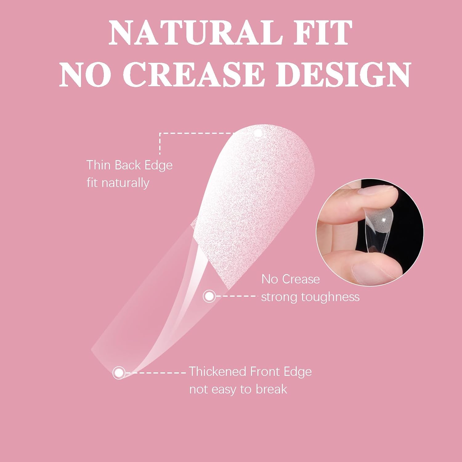 Medium Coffin Nail Tips, SSWSBYKE 300pcs Soft Gel Nail Tips for Full Cover Pre-Shaped Acrylic Fake Nails Tips 15 Sizes Half Matte Press On Nails for Extension Home DIY Salon-Velvo Beauty