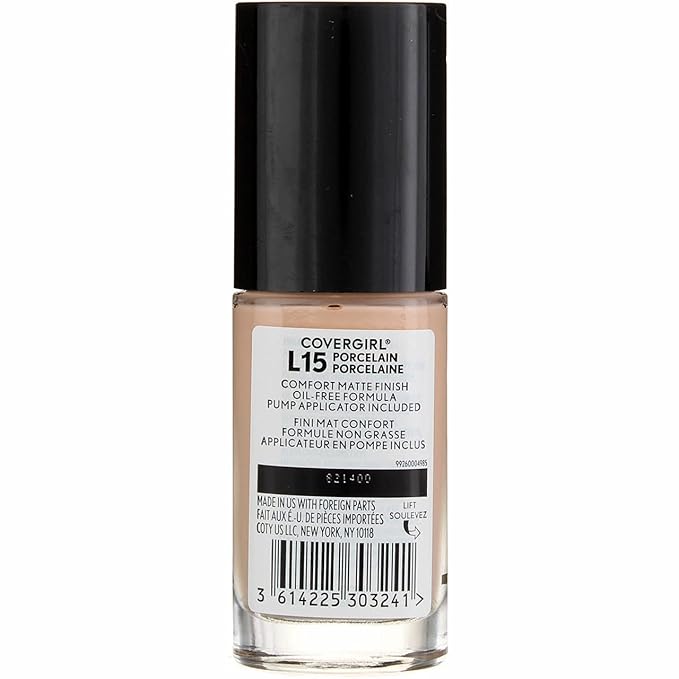 COVERGIRL Trublend Matte Made Liquid Foundation, L15 Porcelain, 1.01 Fl Oz, 2 Count-Velvo Beauty
