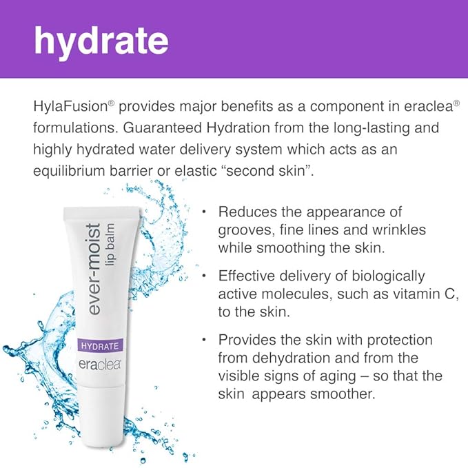 eraclea Ever-Moist Lip Balm, Lip Repair Treatment for Dry, Chapped Lips, Lip Moisturizer with Beeswax, Hyaluronic Acid and Shea Butter, Anti-Aging Cracked Lip Repair for Youthful Lips (0.4 oz)-Velvo Beauty