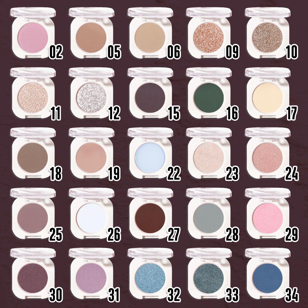 Single Matte Eye Shadow Palette Makeup, Plum Matte Eyeshadow for Women, Monochrome Eye Shadow Makeup, Pigmented Waterproof Sombras Para Ojos, Vegan, Talc, Paraben & Cruelty Free, 30-Velvo Beauty