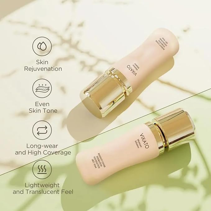 Cover Hydration Liquid Foundation Concealer, 45ML Moisture Liquid Flawless Makeup Cosmetic, Suitable for Most Bright/Neutral/Dark Skin-Velvo Beauty