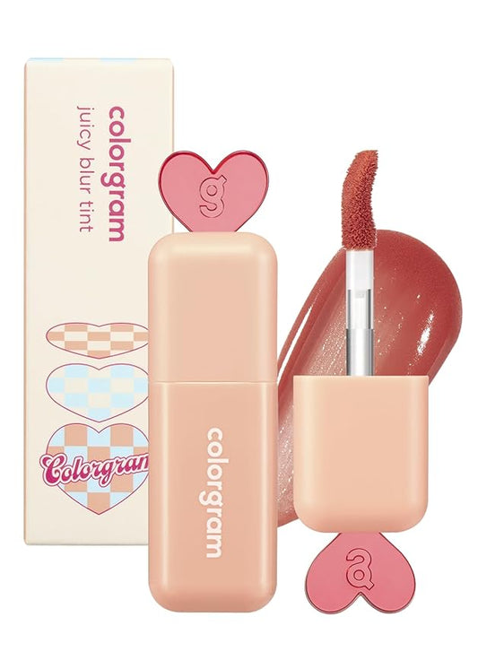 COLORGRAM Juicy Blur Tint 01 Coral Hip | Daily Semi-Matte, Semi-Glossy, Long-Lasting Lip Stain, Moisturizing, Buildable & Blendable, highly Pigmented (0.12 Fl. Oz.)-Velvo Beauty