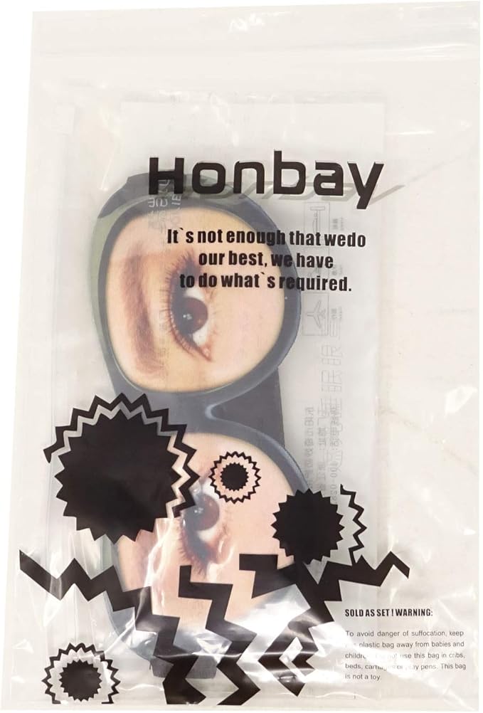 Honbay 3D Funny Eyeshade Soft Sleep Eye Mask with Adjustable Head Strap for Travel, Game, Party, Rest, Sleeping (Woman)-Velvo Beauty