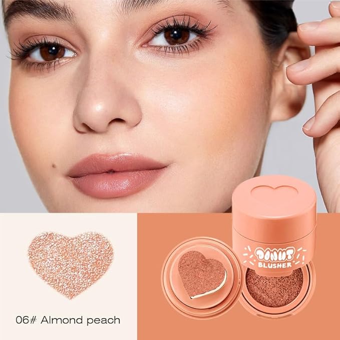Stamp Liquid Blush Stamp Blush with Heart Shaped Applicator Natural Long Lasting Blush, Light and Airy Makeup for Women (6)-Velvo Beauty