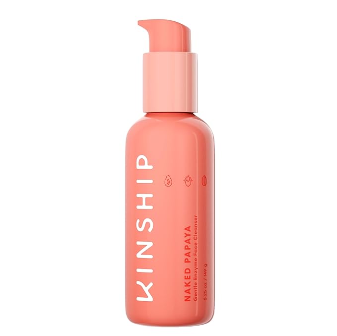 Kinship Naked Papaya Hydrating Gentle Cleanser | Natural Cream Face Wash | Vitamin E, Jojoba Oil Facial Cleanser | Makeup Remover | Sensitive Skin Care (5.25 Oz)-Velvo Beauty