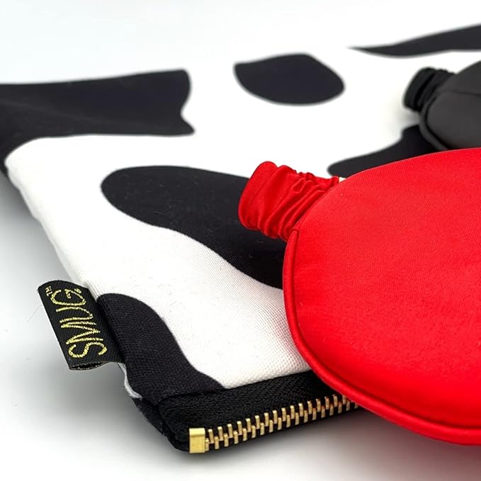SMUG Satin Sleep Mask & Eye Mask | Travel Sleep Masks for Women & Men | Soft Sleeping Eye Mask to Nourish Skin & Reduce Dark Circles | Eye Sleep Mask Shades to Block Out Light | Red-Velvo Beauty
