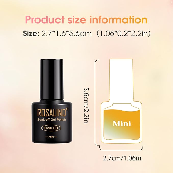 ROSALIND Glitter Gel Nail Polish, 8 Color Gold Glitter Gel Polish Sparkle Diamond Effect Sparkling Collection Soak Off Led Nail Art DIY Salon Gifts For Women-Velvo Beauty
