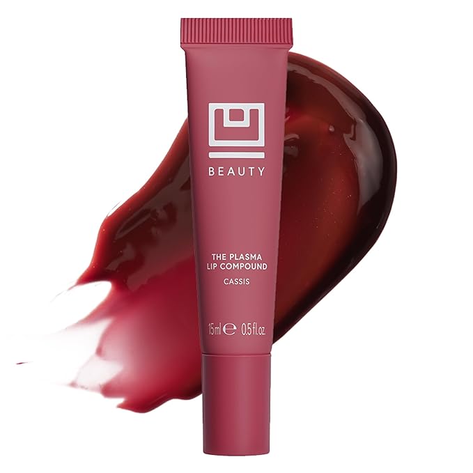 U Beauty The PLASMA Tinted Lip Compound - Anti-Aging & Anti-Wrinkle Lip Gloss, Hyaluronic Acid, Shea Butter & Peptides for Hydration & Plumping,Cassis - 15 mL-Velvo Beauty