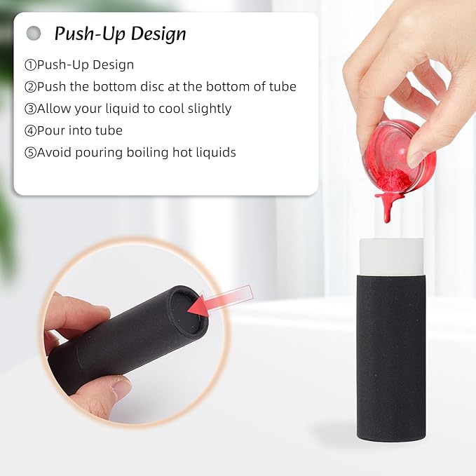 NICENEEDED 10 Pcs Kraft Paper Lipstick Tube, 0.6 Oz Paperboard Lip Balm Tubes, Cardboard Empty Deodorant Container Solid Perfume Tube Cosmetic Box for DIY Chapstick Deodorant Crayon-Velvo Beauty