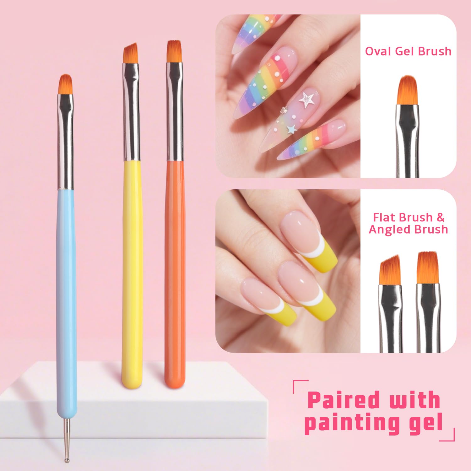 Sponge Pat Paint Nail Gel, Ombre Nails Gradient Gel Nail Blush Blooming Aura Nails Drawing Stripper Floral Painting DIY Nail Art, No Wipe, UV/LED Curing (16 Colors L)-Velvo Beauty