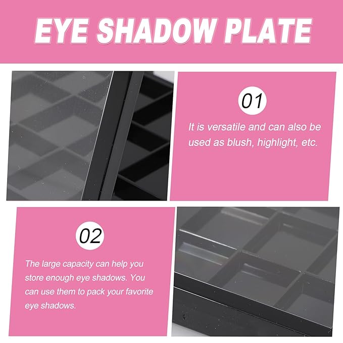 Beaupretty Empty Lip Palette Eyeshadow Makeup Palette Empty Eyeshadow Palette Empty Make Up Container Palette for DIY Cosmetics Lipstick Blush Powder-Velvo Beauty