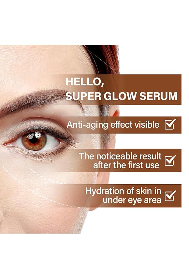 Caffeine Eye Serum Under Eye Treatment Serum for Moisturizing Anti-Aging Brightening Eye Serum, Caffeine Eye Cream for Wrinkles, Dark Spots and Dark Circles Beauty Skin Care-Velvo Beauty
