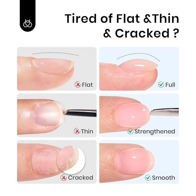 Beetles Builder Gel for Nails 0.51 OZ 8 in 1 Clear Nail Builder Strengthener Gel Enhancement Nail Gel Building Nail Apex for Beginners & DIY Salon Manicure-Velvo Beauty