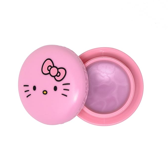 The Crème Shop x Hello Kitty Macaron Lip Balm, Korean Lip Balm with Shea Butter and Vitamin E - Holiday Unicorn Winter Apple Pie-Velvo Beauty