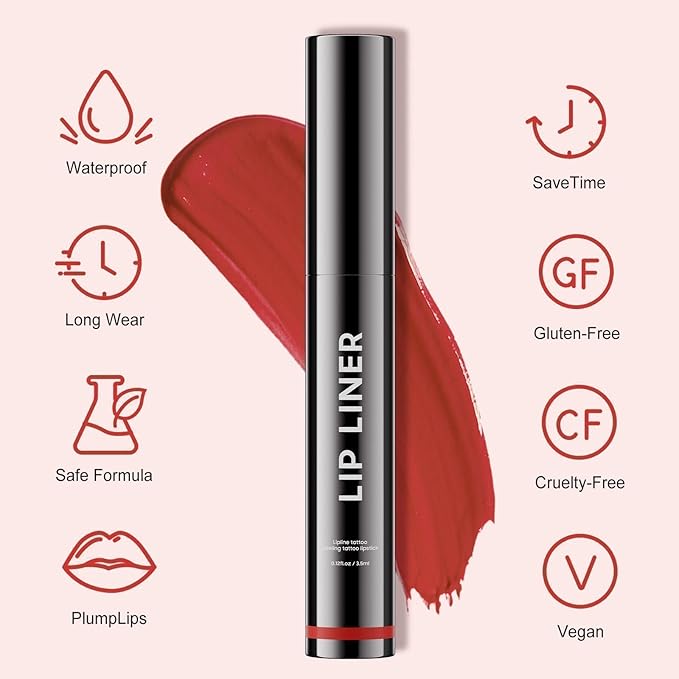 Lip Stain Peel Off - Lip Liner Waterproof, Lip Liner Stain Transfer Proof & Plumping, Moisturizing Non-Stick Cup Matte Finish Stay On All Day, Cocoa Color-Velvo Beauty