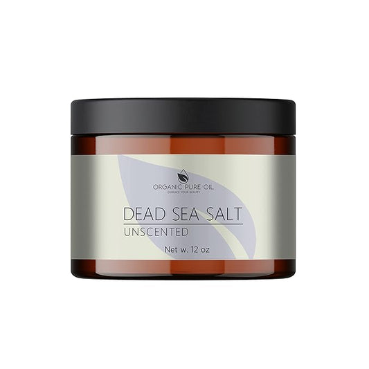 OPO Dead Sea Salt Scrub 12 oz Unscented Pure Natural with Light Unscented Vitamin E Jojoba Exfoliating Face Body Soft Smooth Fresh Skin Hydrating Moisturizing Revitalizing-Velvo Beauty