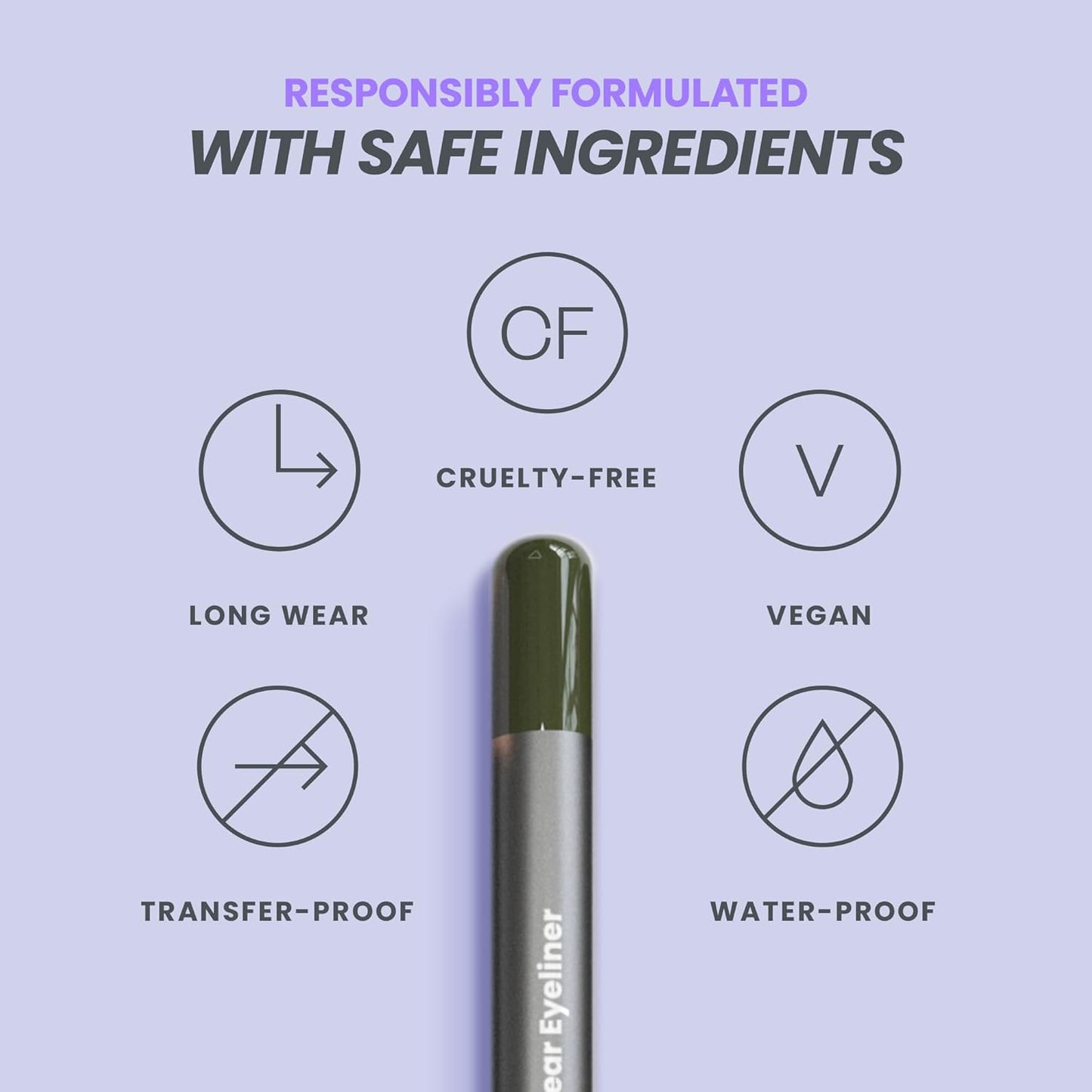 Wonderskin 1440 Longwear Green Eyeliner Pencil with Sharpener - Waterproof, Sharpenable Eyeliner Pencil & Smudge Proof Green Eye Liner Pencils (Olive)-Velvo Beauty